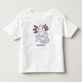 Belegend pink axolotl kinder shirts (Voorkant)