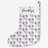 Belegend pink axolotl kleine kerstsok (Achterkant)