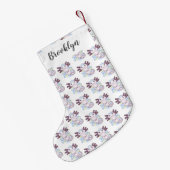 Belegend pink axolotl kleine kerstsok (Achterkant (Hangend))