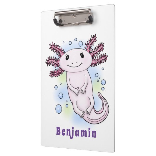 Belegend pink axolotl klembord (Links)