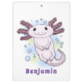Belegend pink axolotl klembord (Achterkant)