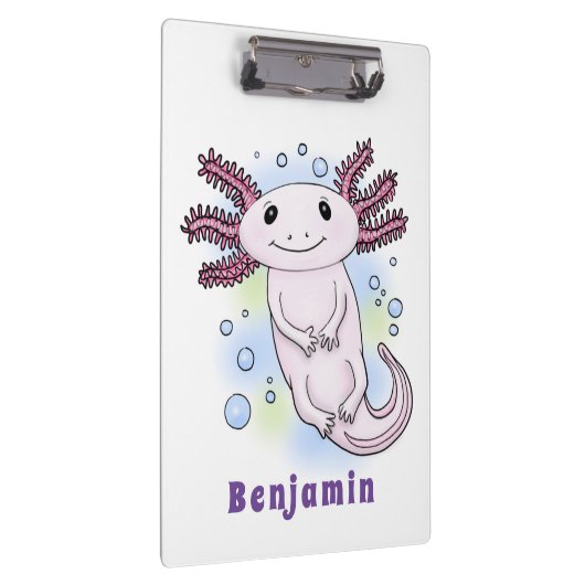 Belegend pink axolotl klembord (Rechts)