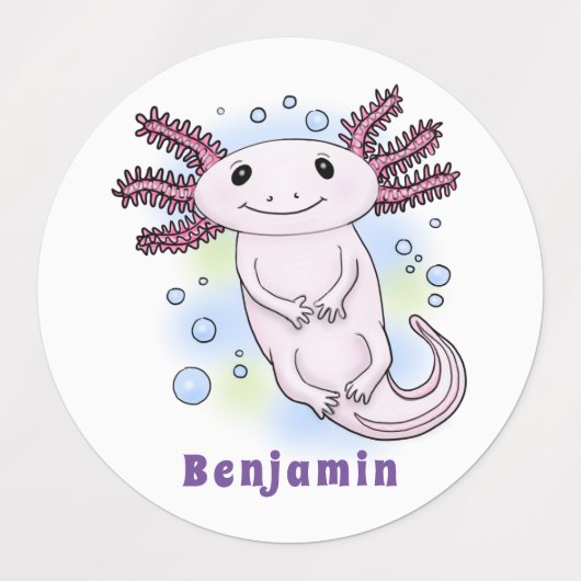 Belegend pink axolotl labels (Design 2)