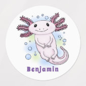 Belegend pink axolotl labels (Design 1)