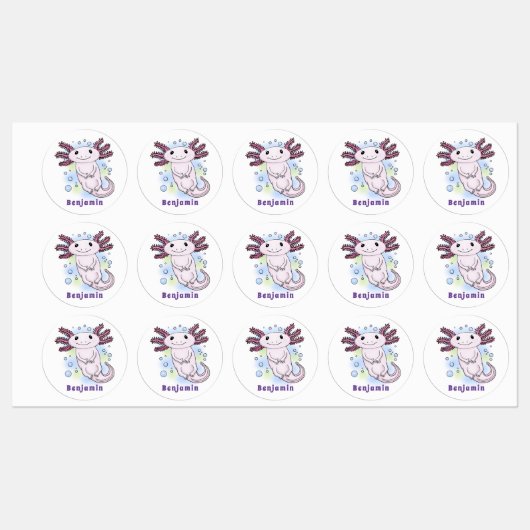Belegend pink axolotl labels (Vel)