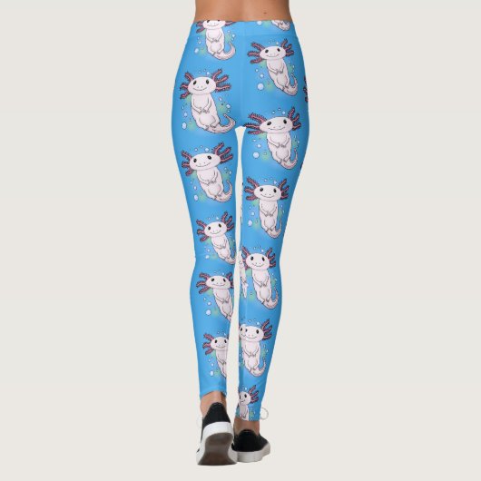 Belegend pink axolotl leggings (Achterkant)