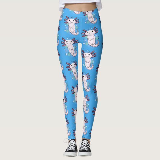 Belegend pink axolotl leggings (Voorkant)