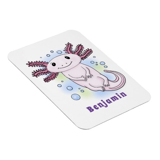 Belegend pink axolotl magneet (Rechterzijde)