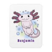 Belegend pink axolotl magneet (Verticaal)