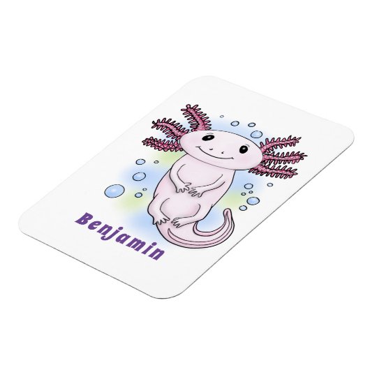 Belegend pink axolotl magneet (Linkerzijde)