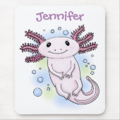 Belegend pink axolotl muismat (Voorkant)