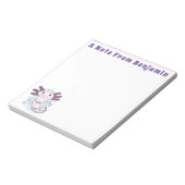 Belegend pink axolotl notitieblok (Linkerzijde)