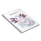 Belegend pink axolotl notitieboek (Rechterzijde)