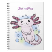 Belegend pink axolotl notitieboek (Voorkant)