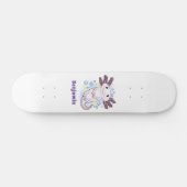 Belegend pink axolotl persoonlijk skateboard (Horizontaal)