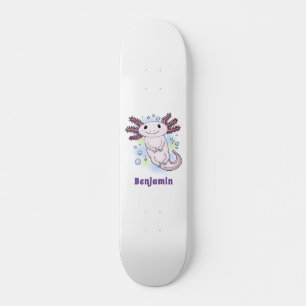 Belegend pink axolotl persoonlijk skateboard