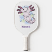 Belegend pink axolotl pickleball paddle (Achterkant)