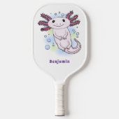 Belegend pink axolotl pickleball paddle (Voorkant)
