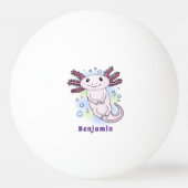 Belegend pink axolotl pingpongbal (Achterkant)