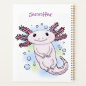 Belegend pink axolotl planner (Achterkant)