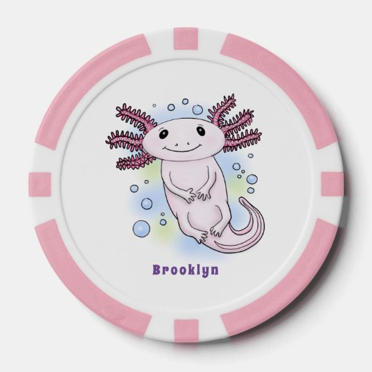 Belegend pink axolotl poker chips (Voorkant)