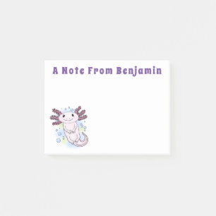 Belegend pink axolotl post-it® notes