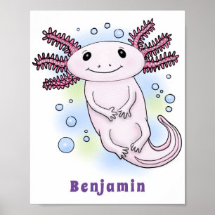 Belegend pink axolotl poster