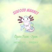 Belegend pink axolotl raamsticker (Vel 3)