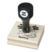 Belegend pink axolotl rubberstempel (Stempel)