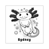 Belegend pink axolotl rubberstempel (Afrduk)