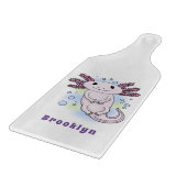 Belegend pink axolotl snijplank (Hoek)