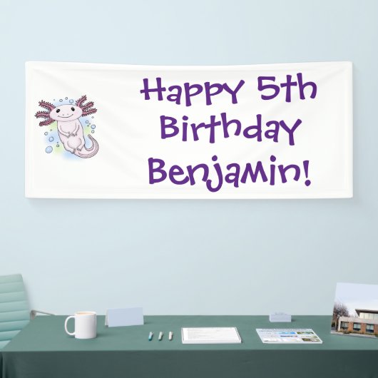 Belegend pink axolotl spandoek (Beurs)