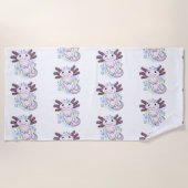 Belegend pink axolotl strandlaken (Voorkant)