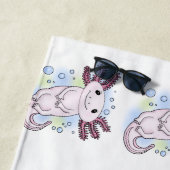 Belegend pink axolotl strandlaken (In situ)