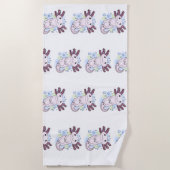 Belegend pink axolotl strandlaken (Voorkant)