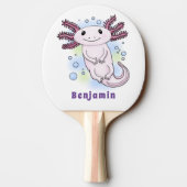 Belegend pink axolotl tafeltennisbatje (Achterkant)