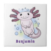 Belegend pink axolotl tegeltje (Voorkant)