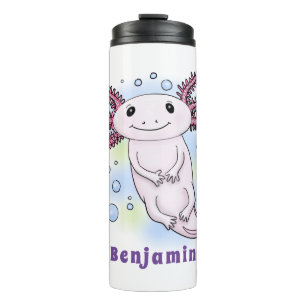 Belegend pink axolotl thermosbeker