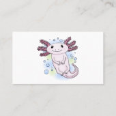 Belegend pink axolotl visitekaartje (Achterkant)