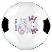 Belegend pink axolotl voetbal (Gedraaid)