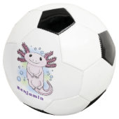 Belegend pink axolotl voetbal (Drie kwart)