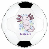 Belegend pink axolotl voetbal (Voorkant)
