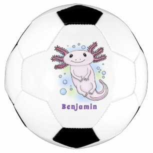 Belegend pink axolotl voetbal