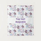 Belegend pink axolotl wandkleed (Voorkant)