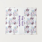 Belegend pink axolotl wandkleed (Voorkant (horizontaal))