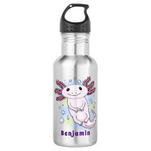 Belegend pink axolotl waterfles