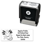 Belegend pink axolotl  zelfinktende stempel (In situ)