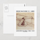 Belegeringsmachine (1480) Leonardo da Vinci Briefkaart (Voorkant / Achterkant)