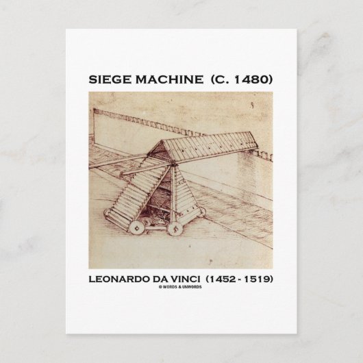 Belegeringsmachine (1480) Leonardo da Vinci Briefkaart (Voorkant)