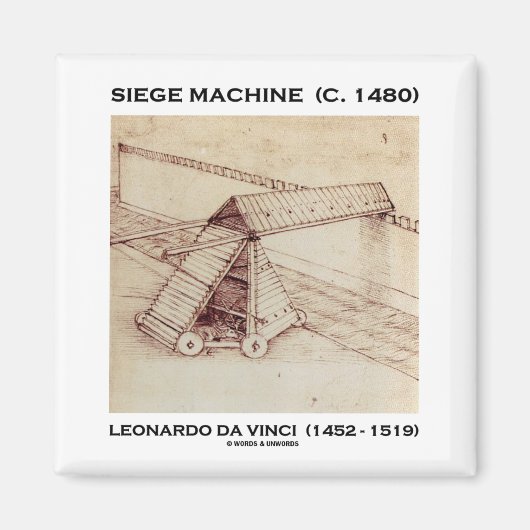 Belegeringsmachine (1480) Leonardo da Vinci Magneet (Voorkant)
